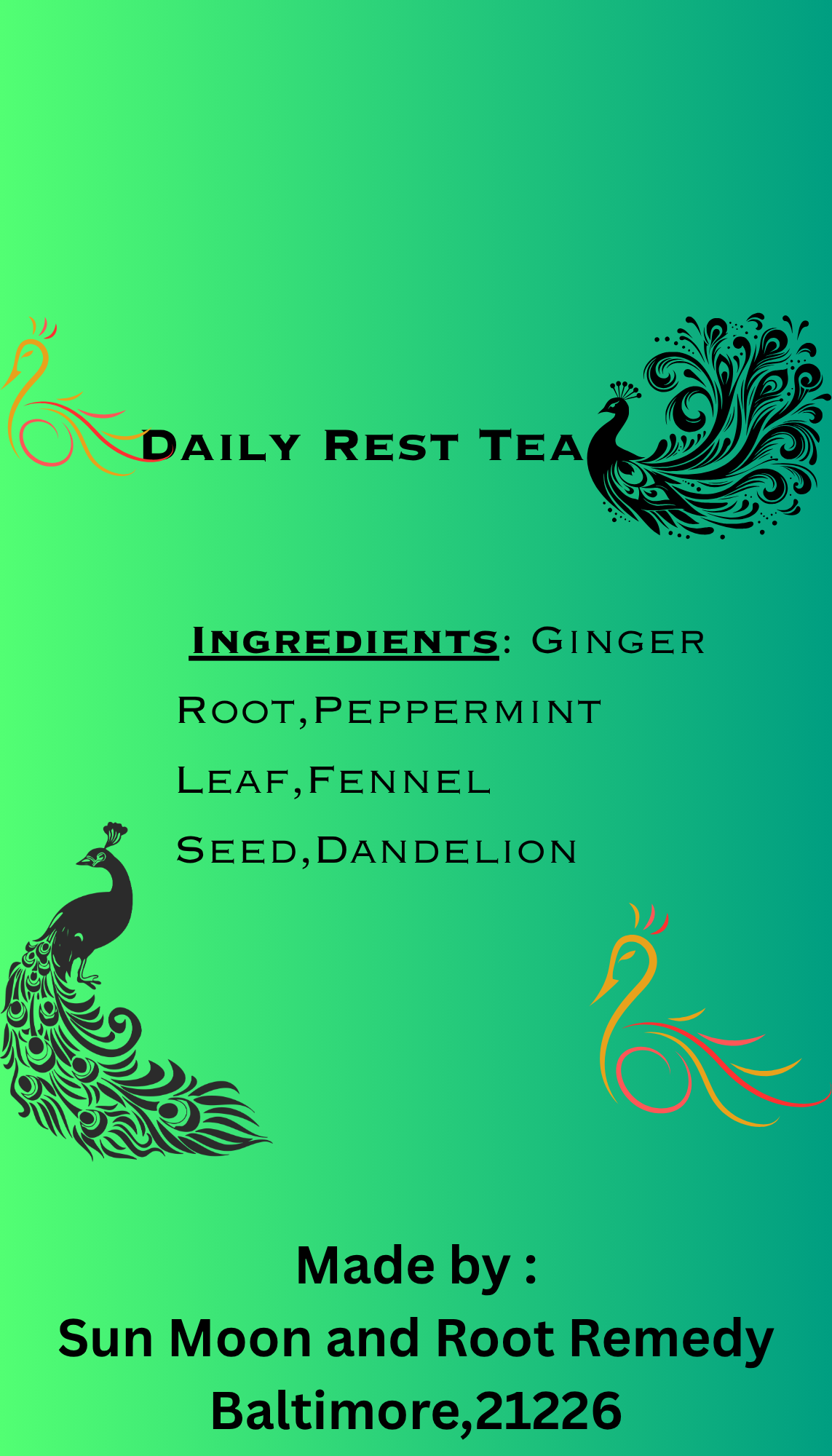 Daily Reset Tea by Sun Moon and Root Remedy LLC